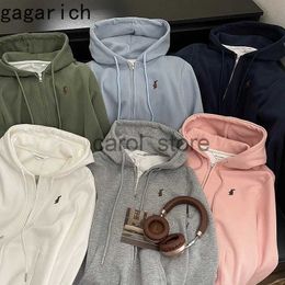 Sudaderas con capucha para mujer Sudaderas Gagarich Cartoon Bunny Bordado Sudadera con capucha extraíble 2023 Otoño Nuevo estilo coreano Mujeres sueltas con cremallera Cardigan Top J231115