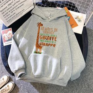 Sweat-shirt à capuche pour femmes, girafe, Vintage, Anime, vêtements esthétiques, survêtement