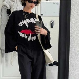 Sweats à capuche pour femmes Sweat GRUNGE SURSIME SLVE SLVE SLVE LORT TIFE PLAQUE Y2K Gothic Top Punk Coat extérieur Men Hommes Vêtements Femmes Strtwear H240429