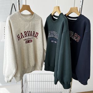 Sweats à capuche pour femmes Sweatshirts Heavy Industry Alphabet Brodé en peluche Pull décontracté Femmes Printemps et Automne Épaissie Chaud Lâche Collège Style 230706