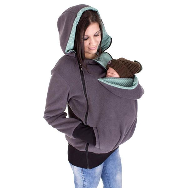 Sweats à capuche pour femmes Sweatshirts Haute Qualité Parenting Enfant Hiver Enceinte Porte-Bébé Portant Des Vêtements De Maternité Mère Kangourou