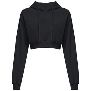 Sweats à capuche pour femmes Sweats Sweatshirt Sweatshirt Fashion Crop Top décontracté Printemps Spring Long Sportswear Female Tops Tops Harajuku 230221