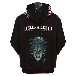 Hoodies voor dames sweatshirts horrorfilm Hellraiser grafische hoodie mannen kleding 3D geprint in Harajuku mode y2k pullovers hoodyed hoody 230822