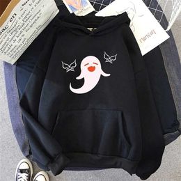 Dames Hoodies Sweatshirts Hu Tao Print Anime Hoodie Mannen Vrouwen Street chic Genshin Impact Pullovers Sweatshirt Unisex Top Kleding Herfst Harajuku Oversize 220926