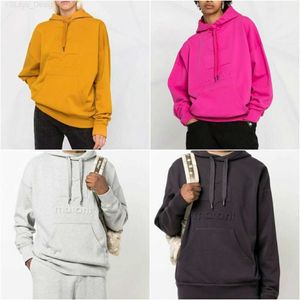 Dames Hoodies Sweatshirts Isabel Marant Franse Emed Katoen Dames Designer Losse Unisex Capuchon Trui Mode L230823