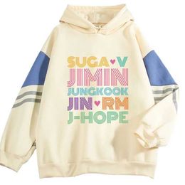 Sweats à capuche féminine Jimin Jung Kook J-Hope Jin Suga V RM Sweatshishies Men / femmes Fashion Kpop Hoodie Jimin Clothes Z240529