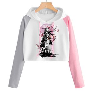 Sweats à capuche pour femmes Sweatshirts Kawaii Demon Slayer Anime Kamado Nezuko Tanjiro Sweat à capuche Femmes Coréenne Kpop Street Style Sweat Fille Streetwear Femme 230906