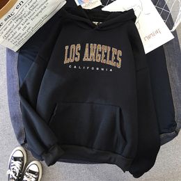 Dames Hoodies Sweatshirts Los Angeles Californië Verenigde Staten Stad Luipaard Dames Hoody Mode Ronde hals Kleding Hip Hop Streetwear Zacht Ronde hals Vrouwelijke hoodie 230926