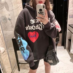 Dames Hoodies Sweatshirts LUCKY ME I SEE GHOSTS Hoodie Sweatshirts Mannen Vrouwen Oversized Hoodies Pullover Unisex Harajuku Tracksui Y2k Kleding Street Style 230706