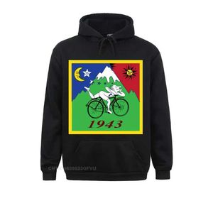 Sweats à capuche féminine Sweatshirts Men Hoodie Albert Hoffman Bicycle Day Cotton Pullover Sweat à capuche Camisas Acid Botter Party Pullover Hoodie Hallowmas Clothing 240413