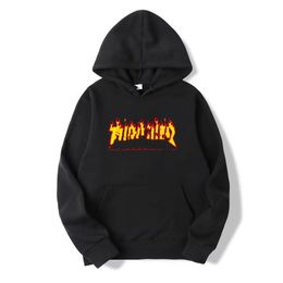 Hoodies voor dames sweatshirts mannen Hoodies sweatshirts European American Brand Thrashes Print Menwomen Street Paar Casual hiphop pullover tops S-3XL 230812