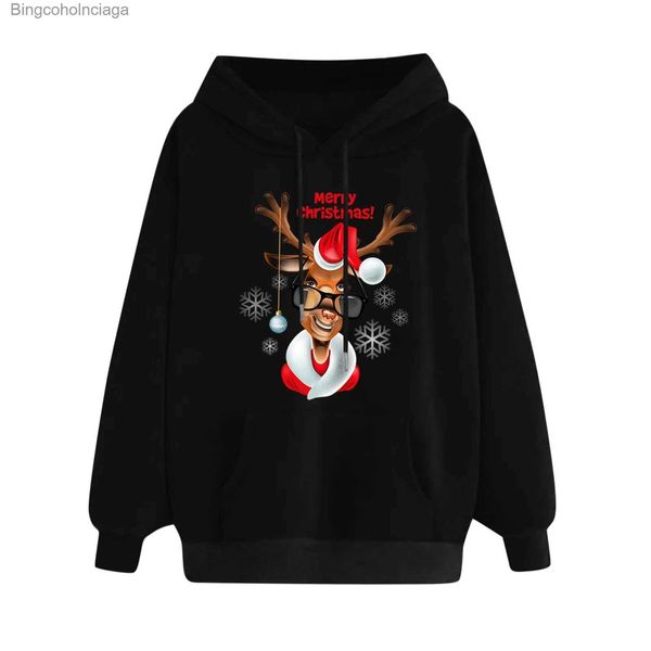 Sudaderas con capucha para mujer Sudaderas con capucha Feliz Navidad Hombres Moda Chándal Mujer Sudadera con capucha Niños Hip Hop Ropa para niños Regalos Sudaderas Santa Claus CoatL231011