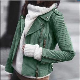 Sweats à capuche pour femmes Sweatshirts Oblique Zipper Cardigan Solid Slim Printemps Femme Mode Vintage À Manches Longues Veste En Cuir Femmes Automne Biker 231005