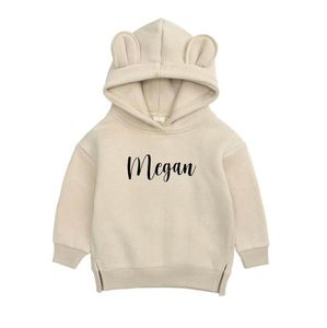 Sudaderas con capucha para mujer Sudaderas con capucha personalizadas para niños Oso Sudadera con capucha personalizada Unisex para niños | Regalos para el nombre inicial Ropa Ropa de bebé Sudadera con capucha 230206