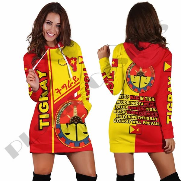 Sudaderas con capucha para mujer PLstar Cosmos 3Dprinted est Tigray Country Flag Coat Of Arms Sudadera con capucha Vestido Harajuku Streetwear Pullover Mujer única Style1 230227