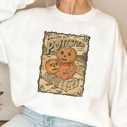 Dames Hoodies Sweatshirts Pottsfield Harvest Festival Sweatshirt met ronde hals Over de tuinmuur Sweatshirts Vintage Halloween Pompoen Grafische capuchon YQ230928