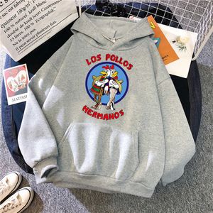 Sweats à capuche pour femmes Sweatshirts imprimés Los Pollos Hermanos à manches longues décontracté mode pull ample surdimensionné sweat à capuche unisexe sweat pour hommes femmes Y2302