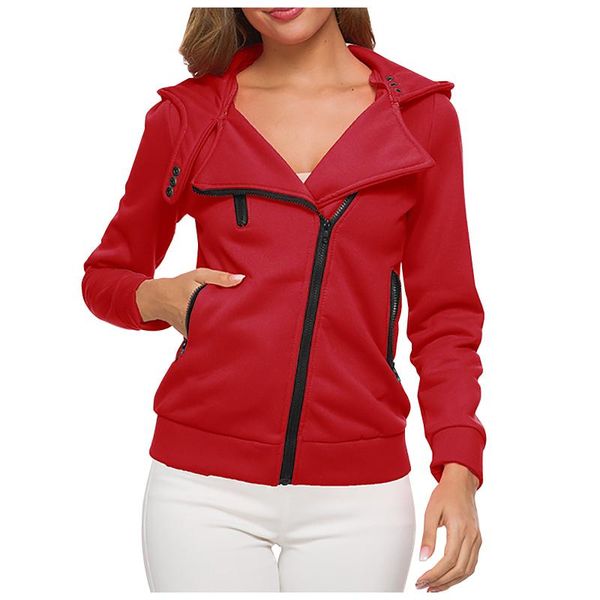 Sudaderas con capucha para mujer, sudaderas con capucha roja para mujer, ropa de talla grande con cremallera 2023, moda coreana, púrpura, verde, 5xl, Otoño Invierno