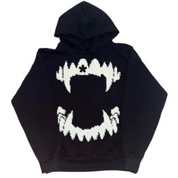 Hoodies voor dames sweatshirts retro tanden print hoodie High Street Hip Hop Harajuku tops y2k casual mode oversized 230225