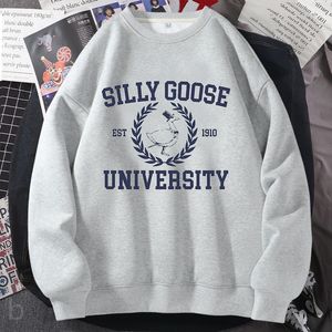 Damen Hoodies Sweatshirts Silly Goose University Crewneck Sweatshirt Damen Herren Lustige Grafik Pullover Harajuku Langarm Ästhetische Kleidung 230607