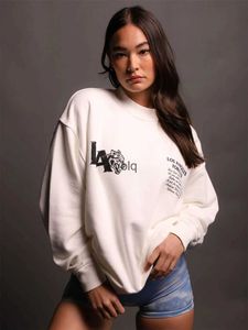 Sweats à capuche pour femmes Sweatshirts SPORT SHE Los Angeles WOLF Imprimer Coton Polaire Chaud Femmes Unisexe Streetwear Casual Hommes Couple Pullsyolq