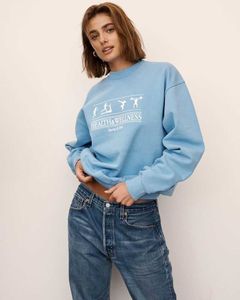 Sweats à capuche féminin Sweatshirts sportifs et riches Designer Sweatshirts Print Cotton Casual Sweater Loose 24SS Hoodies Tops1cko