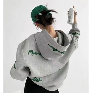 Hoodies voor dames sweatshirts lente en herfstmerk geborduurde sweater met capuchon sweater dames ontwerp sense ins ins frited street los 220830