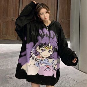 Dames Hoodies Sweatshirts Street chic Japans Kawaii Meisje Herfst Nieuwe Cartoon Anime Capuchon Dames Lange mouw Oversized sweatshirt Gothic Topsyolq