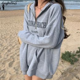Women's Hoodies Sweatshirts Sweatshirt Wanita Huruf RitSletting Mode Desainer Longgar Semua Cocok Musim Semi Gugur BF Gaya Santai Ins 230328
