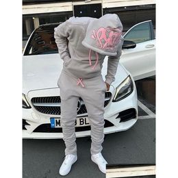 Dames Hoodies Sweatshirts Synaworld Hoodies Oversized tweedelige set Y2K Dames Street chic Casual hoodie sweatshirt Trainingspak Syna Dhgqb