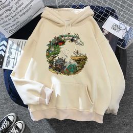 Sweats à capuche pour femmes Sweatshirts Totoro Hoodies Studio Ghibli Mignon Anime Drôle Dessin Animé Femmes Harajuku Ullzang Kawaii Graphique Sweat Hiver Chaud À Capuche Femme 220926