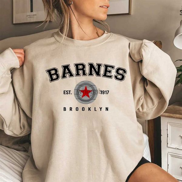Sweats à capuche pour femmes Sweatshirts Vintage Barnes 1917 Sweatshirt Femmes Bucky Barnes Winter Soldier Pull Série TV Inspiré Super-Héros Cwerneck Sweatshirts YQ230928