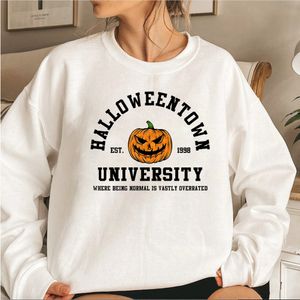 Dames Hoodies Sweatshirts Vintage Halloweentown Sweatshirt Est 1998 Pullover Grappige Halloween Town Herfst Pompoen 230830