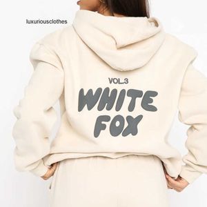 Sweats à capuche pour femmes Sweats Sweats White Fox Sweatère de survêtement pour femmes Ensemble de vêtements de 2 pièces Clothing Set Sporty Long à manches longues Pullor Capinage Capinage Couadeau