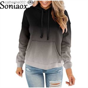 Hoodies voor dames sweatshirts winter mode hoodie vrouwelijk elegante vaste kleur met vaste kleur gevulde sweatshirt casual katoenen zak losse warme jas dames tops 5xl t230828