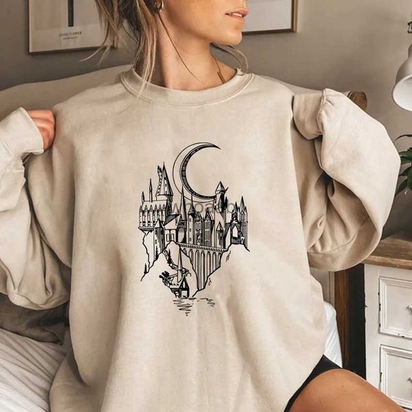 Sudaderas con capucha para mujer Sudaderas Wizard School Sudadera Magical Castle Pullover HP Movie Inspired Jumper 9 3/4 Always Wizarding World Sudadera con cuello redondo YQ230928