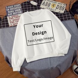 Hoodies voor dames sweatshirts vrouwen herfstkleding Harajuku DIY -aanpassing voor klanten bedrukte tops kawaii esthetische bluza damska