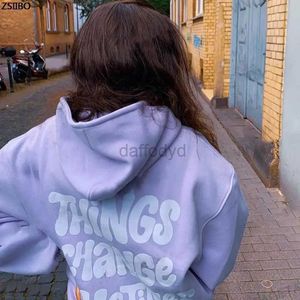 Sweats à capuche pour femmes Sweatshirts Femmes manteaux Vintage hiver Y2K vêtements High street Sweatshirt Tumblr violet coton sport veste pour femme sweat à capuche surdimensionné Skull 24328