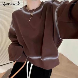 Sweats à capuche pour femmes Sweatshirts femmes lambrissés col rond doux chaud unique mode chic streetwear tout-match dames élégantes confortable style décontracté