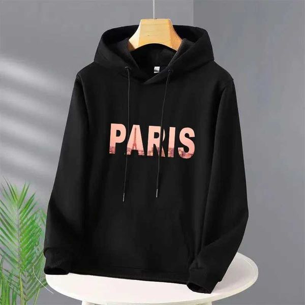 Sudaderas con capucha para mujeres sudaderas para mujeres cartas de paris estampado sudadera casual harajuku y2k de moda sudadera femenina de viajes de viajes de viajes