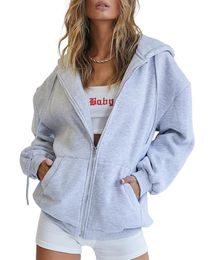 Sweats à capuche pour femmes Sweats Sweats Sweat à sweats mignons pour femmes Adolescente veste d'automne Sweats surdimensionnés Vêtements à cordon décontractés Overwear Zip Up Up Y2K Sweat à capuche avec Pocke 230812