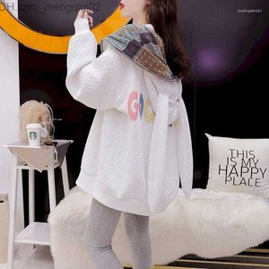 Sweats à capuche pour femmes Sweats à capuche pour femmes Mode Femmes Automne Hiver Vestes à capuche à la mode Oreilles Sweat à capuche en peluche Design Sense Cardigan Zipper Manteau Y2k Z230719