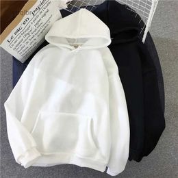 Hoodies voor dames sweatshirts dames effen kleur hoodies 2023 herfst winter luie stijl losse hoodie mode jogger kleding capuchon capuchon casual y2k sweatshirtl23111