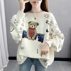 Sweats à capuche pour femmes Sweatshirts femmes plus jeunes pull printemps automne nouvelle meilleure vente vêtements féminins lâche mince haut dessin animé motif à capuche YQ230928