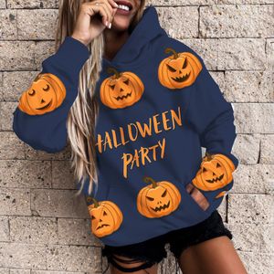 Sweats à capuche pour femmes Sweatshirts Femmes Halloween Haute Qualité Styles de lettres Automne Mode Casual Cordon Chaud Sweat 230215