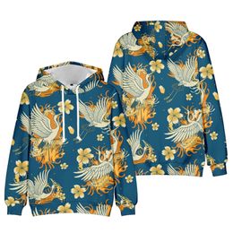 Vrouwen Hoodies Sweatshirts Y2K Sakura Patroon Winter Grunge Lange Mouw Sweatshirt Casual Capuchon Streetwear 10 230720