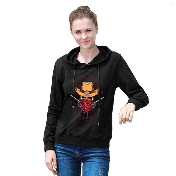 Sudaderas con capucha para mujer Sword Dark Skull Sudadera con capucha para mujer Impreso Wanted Dangerous Sudaderas con capucha de algodón Jersey de ocio Manga larga de gran tamaño