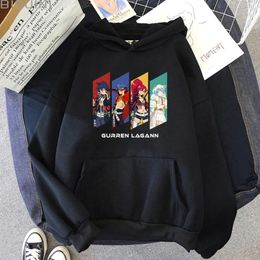 Sweats à capuche pour femmes Tengen Toppa Gurren Lagann Sweat à capuche Kamina Simon Yoko Littner Nia Teppelin Team Sweatshirt Y2k Vêtements Streetwear Femmes Hommes