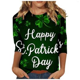 Women's Hoodies The St Day Sweatshirt Women Long Sleeve Irish Festival Holiday T -shirt Short Tunic Tops For Womens Fall