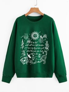 Sweats à capuche pour femmes à la liste déverser du sel sur l'épaule gauche sweat-shirt pratique magique Halloween pulls femmes mode coton décontracté Vintage